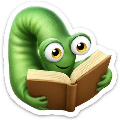 slug reading book sticker