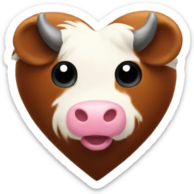 Cowhide fuzzy heart  sticker