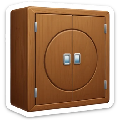 brown medicine cabinet sticker