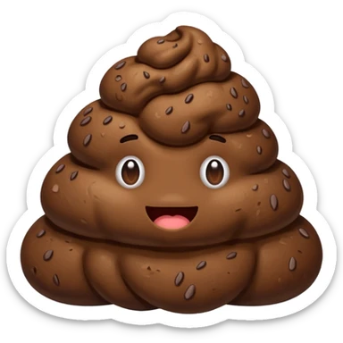 Poop eating poop sticker