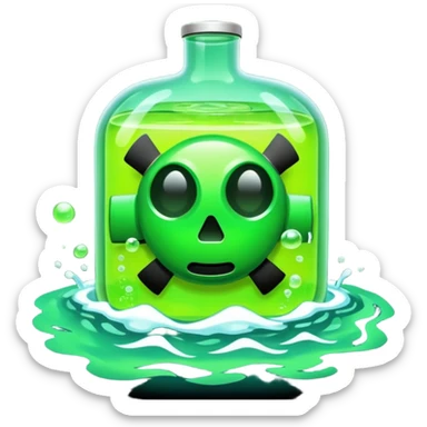 Radioactive swimming lake of nuclear chemical waste sticker