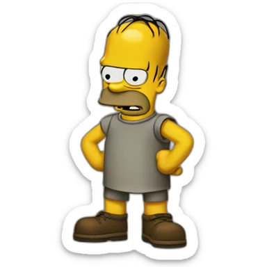 Homer simsone sticker