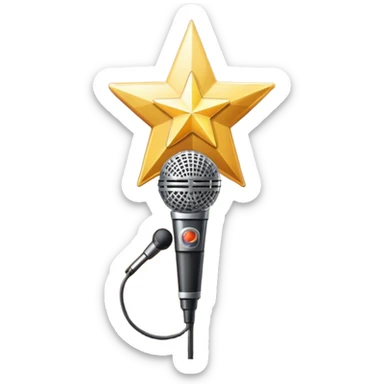  create-a-vibrant-and-dynamic-emoji-that-represents-pop-or-stage-vocal-performance.-the-design-should-feature-a-close-up-of-a-classic-stage-microphone-(retro-style)-with-a-lanyard,-set-against-a-star sticker