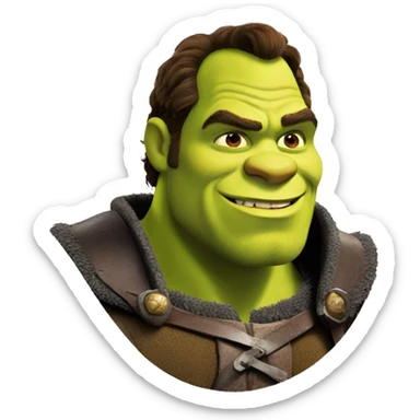 Shrek as Henry Cavill sticker