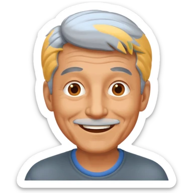 smiling older man portrait sticker
