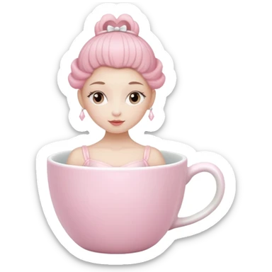 a cup headed ballerina sticker