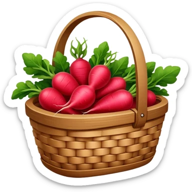 radish in basket sticker