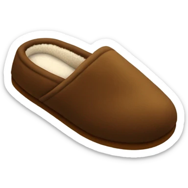 brown house slippers sticker