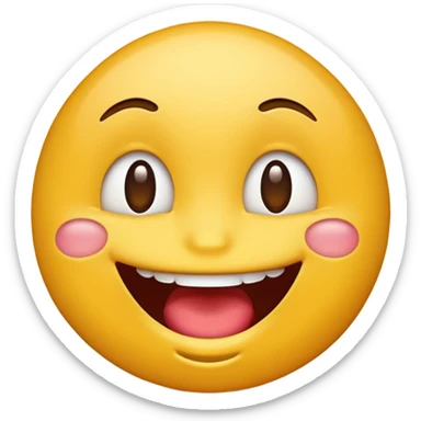 A yellow emojis bitting bottom lip being flirty sticker