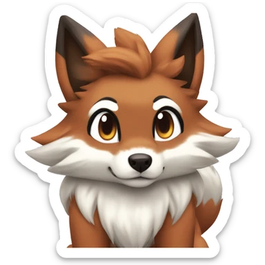 Lycanroc Vulpix Rocruff Eevee sticker