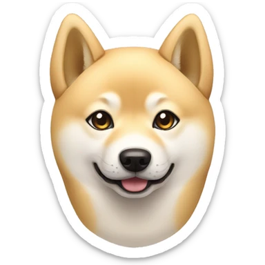Small light blonde shiba inu dog sticker