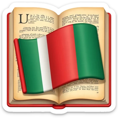 italian flag on dictionary sticker