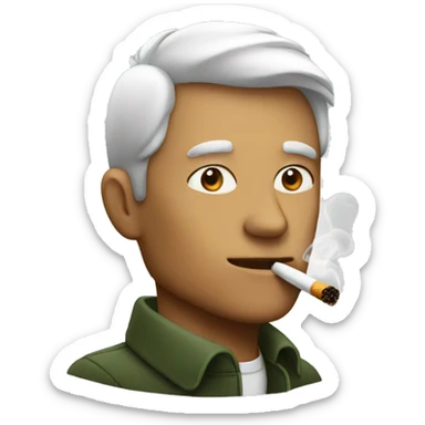 Man take a smoke sticker