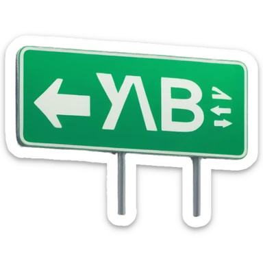 Interstate sign sticker