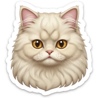 persian cat, half body sticker