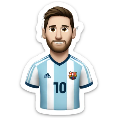 Una camiseta de fútbol de Messi sticker