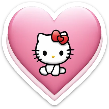 Hello kitty heart sticker