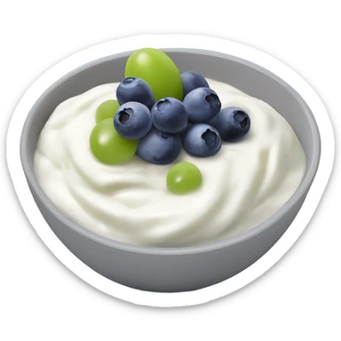 yoghurt bowl with grapes and blueberries sticker