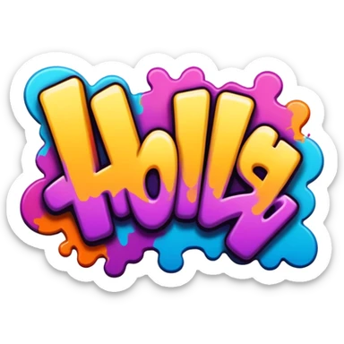 Graffiti the word huh sticker