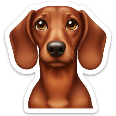 red dachshund old sticker