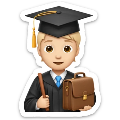  "Generate an emoji for a 'Career Center' helping students find jobs 🎓💼" sticker