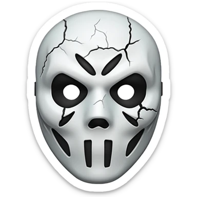 ghostface scream face sticker