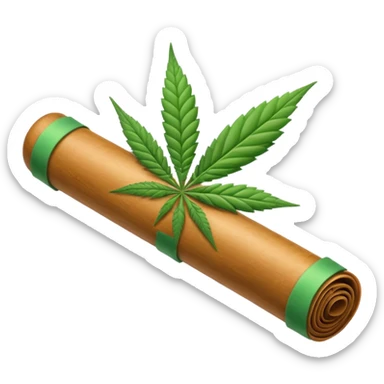 A rolled blunt sticker