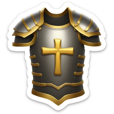 torso armor with golden cross sticker