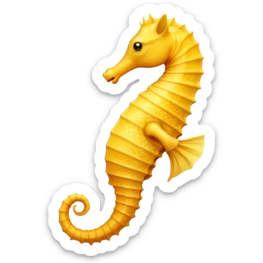 Yellow Seahorse  sticker