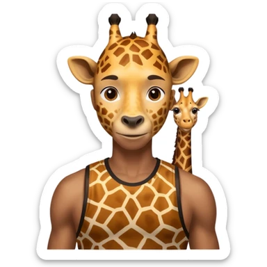 athlete player giraffe sticker