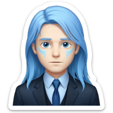 ethereal-pastel-transparent-translucent-gorgeous-spectral-dark-greyish-blue-whitish-gloomy-man-with-blue-long-hair-with-a-beautiful-black-suit sticker