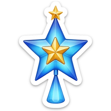 blue tree topper sticker