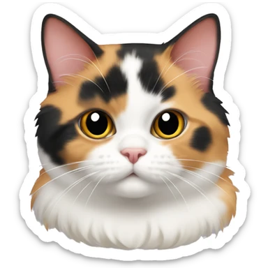 Calico munchkin cat sticker