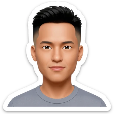 Pinoy version kahawig ni Henry Golding Fade HairCut 25 years old sticker