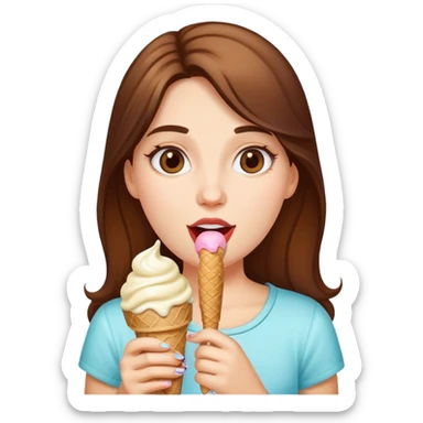 Vanessa eating ice cream sticker