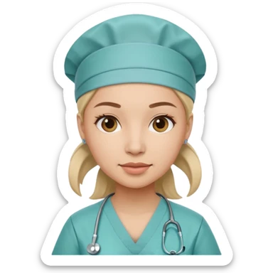A smart female surgeon sticker