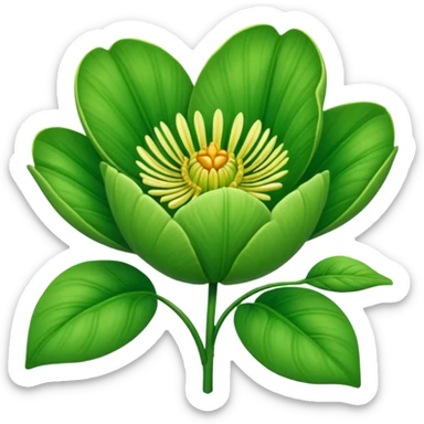 Fleur monoï verte sticker