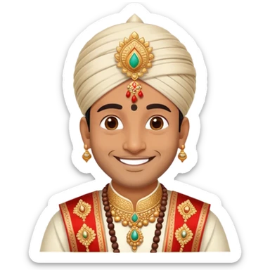 indian man at a wedding sticker