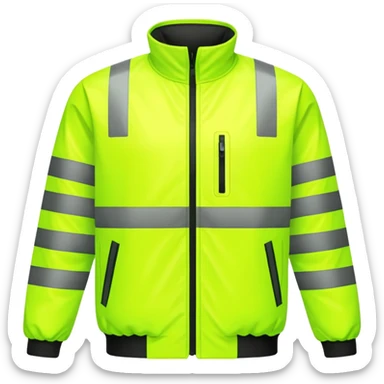create a realistic emoji of a high-visibility jacket or reflection vest sticker
