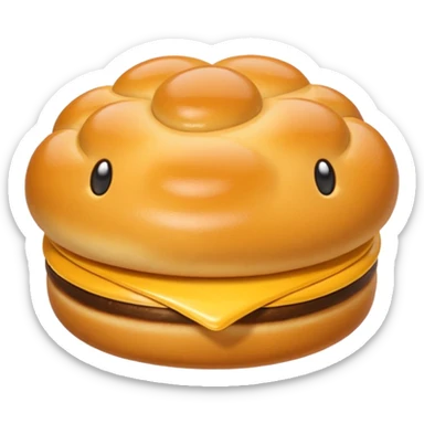 Emoji with two circular buns sticker