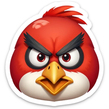 the killer angry bird red sticker