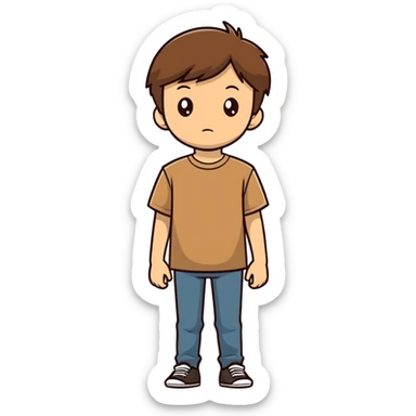 realistic portrait of boy sticker