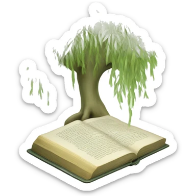 Light Sage green holy Bible with willow tree  sticker