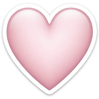 light pink heart sticker