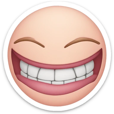 fake smile no lips with dimples sticker