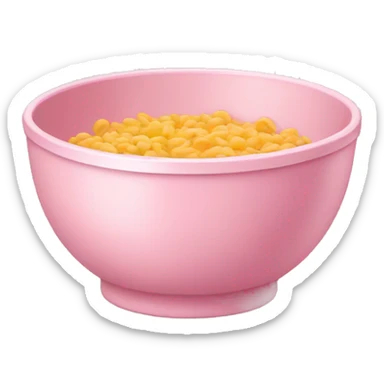 Light pink food bowl and cup sticker