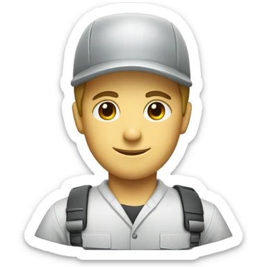 a mechanic in uniform sticker