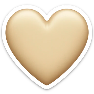 beige heart  sticker