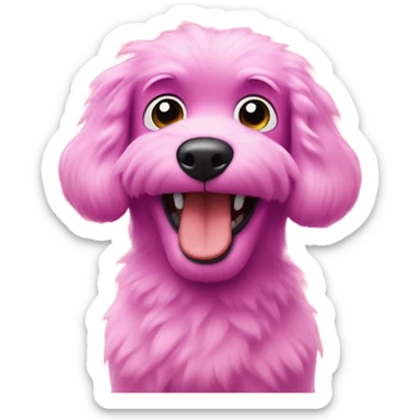 Pink dog eating takis sticker