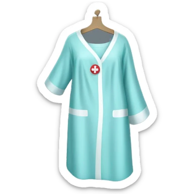 hospital gown sticker